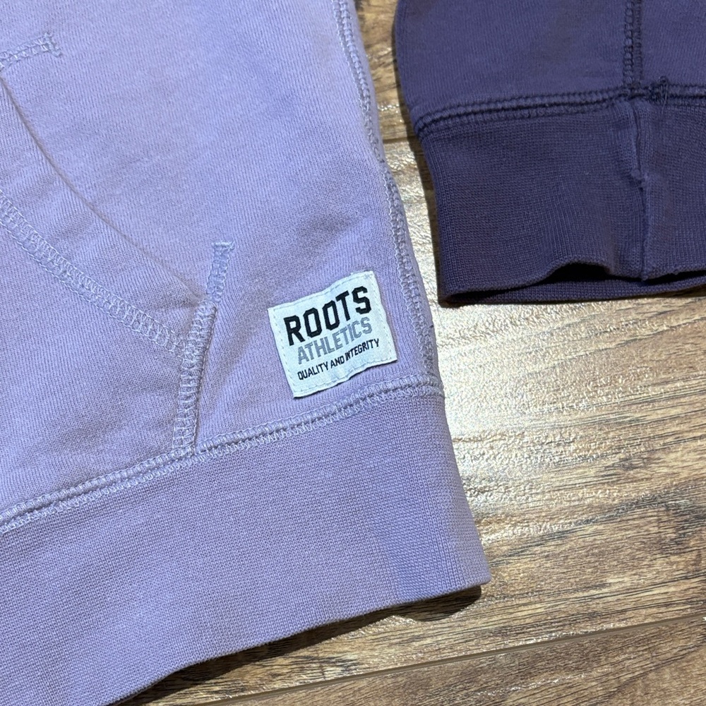 Roots Kids Two-Tone Purple full zip Hoodie - Picture 4 of 13